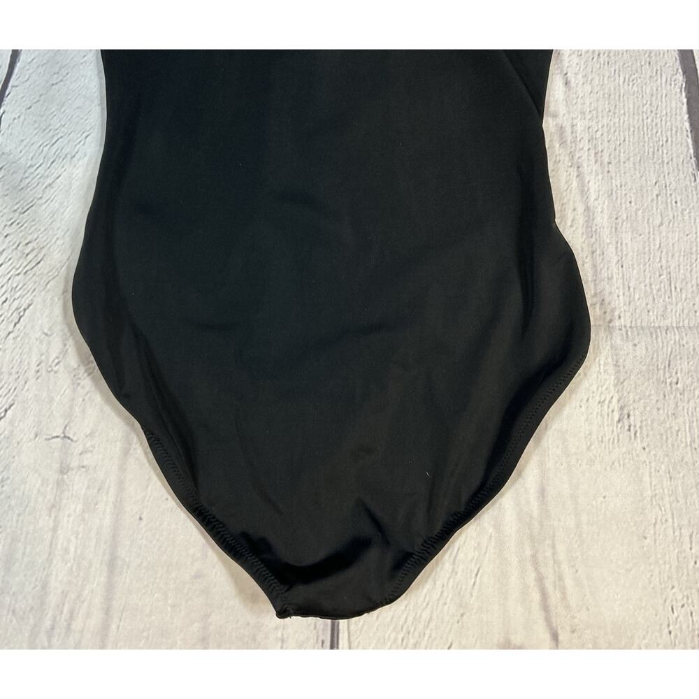 Norma Kamali KAMALIKULTURE Racer Mio One Piece Swimsuit Black Women Large - Picture 5 of 8
